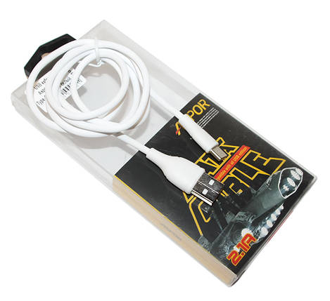 Кабель USB Type C, Aspor, білий, 1 метр, 2.1 A (AC-03), фото 2