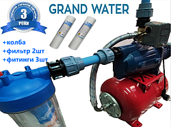 Насосна станція з фільтром і колбою Jet100L гарантія 3 роки на баку 24 л. Польща