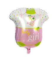 Фольгированный шар "Распашонка розовая" для baby shower 63х51 см (Китай) в упаковке