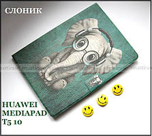 Зелений чохол зі Слоником для дитини на Huawei Mediapad T5 10 AGS2-L09 AGS2-W09