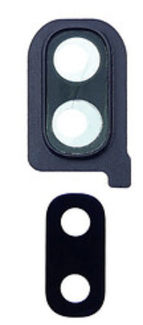 Скло камери Samsung A105F Galaxy A10 2019/A202F/A205F, з рамкою чорного кольору, фото 1