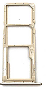 Лоток для сім карти для Xiaomi Redmi 7A, золотистий, matte gold