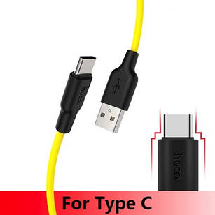 Силіконовий USB-кабель hoco X21 Type-C (хоко х21 тайпсі)
