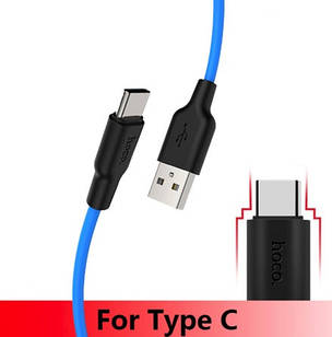 Силіконовий USB-кабель hoco X21 Type-C (хоко х21 тайпсі)