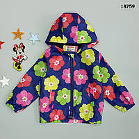 Вітровка "Квіти" для дівчинки. 100, 120, 130 см