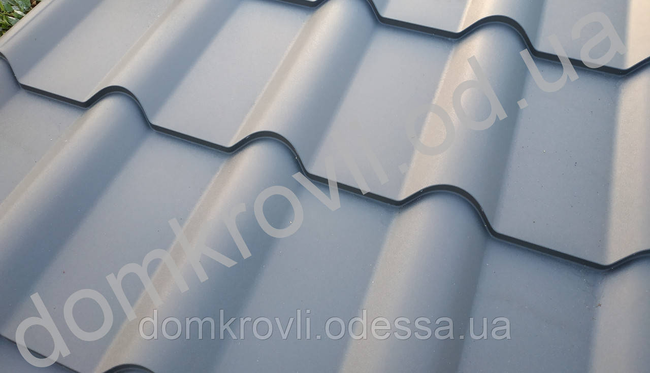 Металочерепиця Афіна Ретро 0,45 мм мат Корея 120 г/цинку гарантія 10 років