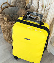 Середній пластиковий чемодан жовтий Wings, фото 2