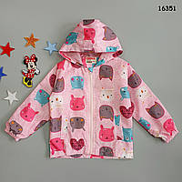 Вітровка "Звірята" для дівчинки. 120 см