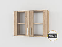 Шкаф навесной кухонный, для дома, шкаф для кухни, кухонная мебель 800мм К-18 (витрина) Дуб Сонома