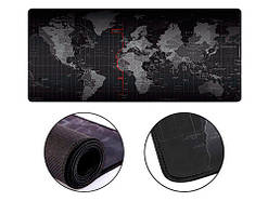 Ігрова поверхня, великий килимок для мишки ігровий 70х30см Карта Світу