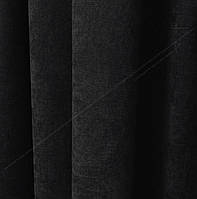 Шторная ткань, однотонная ткань для штор на метраж Далтон в черном цвете