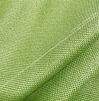 Шторная ткань плотная, однотонная рогожка для штор в салатовом цвете