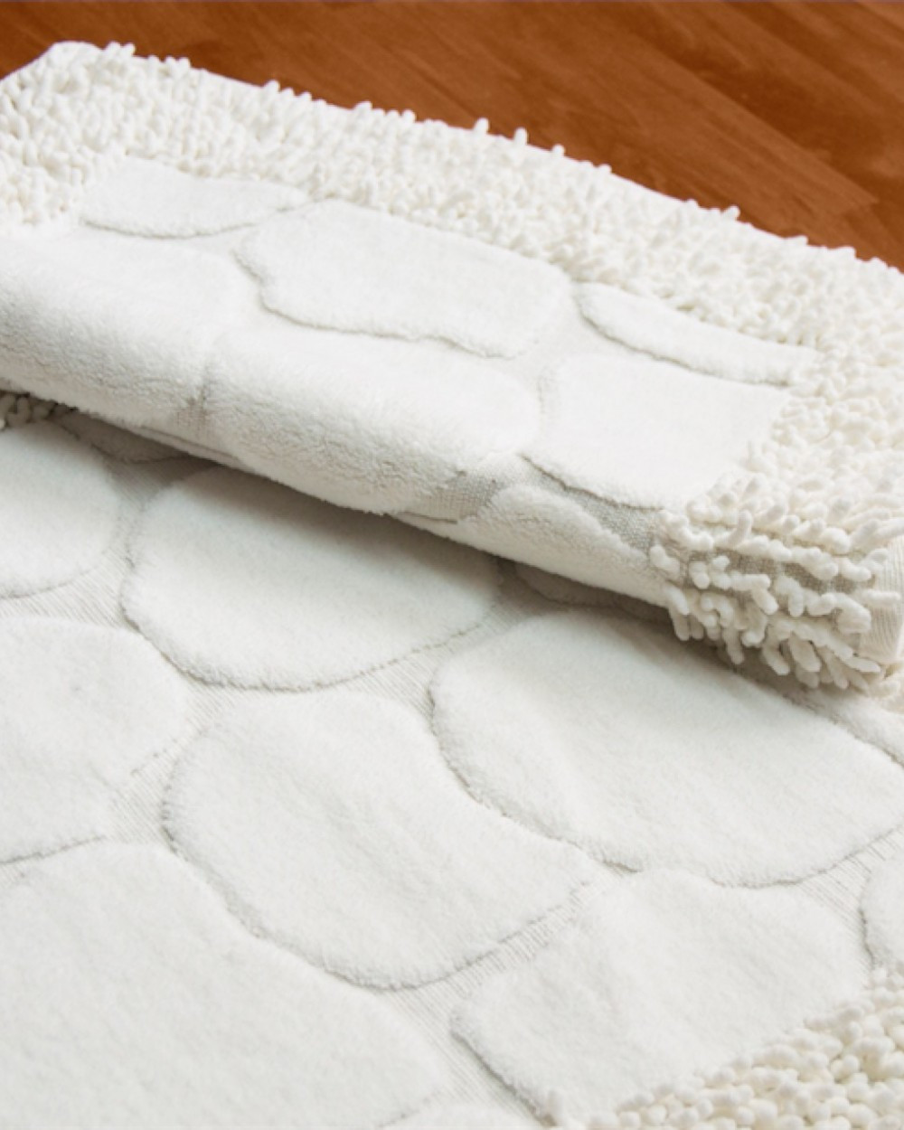 Комплект ковриков для ванной Zeria home "Bamboo", белый