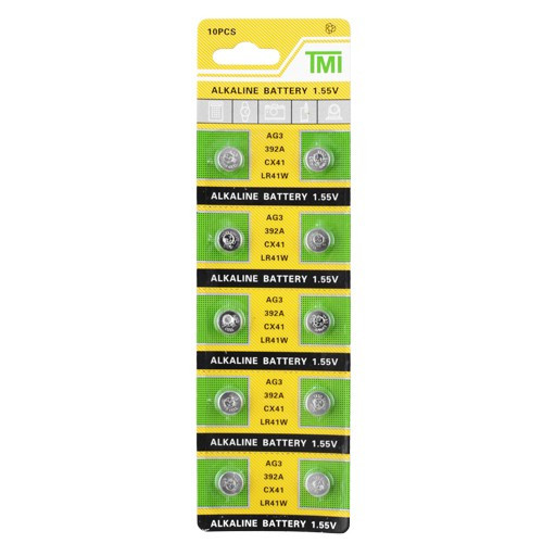 Батарейка TMI AG3 LR41 1,55V, Alkaline, Blister -