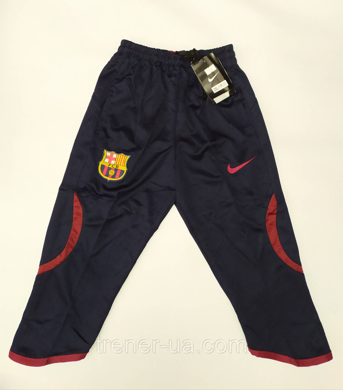 Бриджі тренувальні дитячі/бриджі в стилі Nike Barcelona/дитячі бриджі футбольні/бриджі для дітей з поліестеру