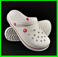 Мужские Тапочки CROCS Белые Кроксы Шлёпки (размеры: 41,44)