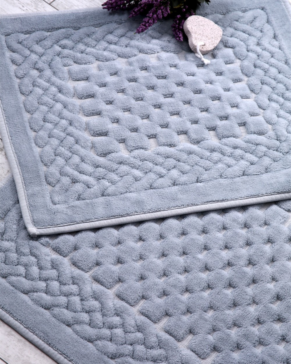 Комплект килимків для ванної Zeria home "Ruya", синій