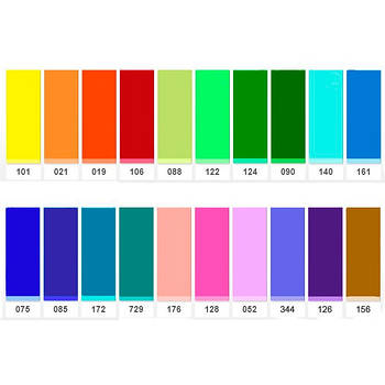 Універсальний набір світлофільтрів 30x30 см "Colour Studio Pack 20", плівка Chris James Filters