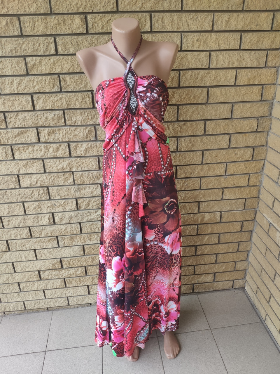 Сарафан довгий, у підлогу ONE SHE є великі розміри, тканина олія