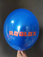 Латексна кулька з малюнком Roblox синій 022 12" 30см Belbal ТМ "Star"
