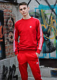 Спортивний чоловічий костюм худі штани бавовна червоний весна літо Київ, фото 3