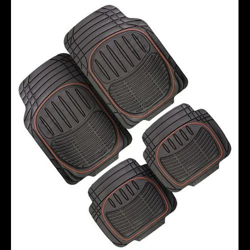 Коврики резиновые VITOL TS 10014P (4ШТ ) СЕРЫЕ