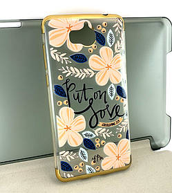 Чохол для Huawei Y5 2017 накладка Fasion Case бампер протиударний з принтом золотий