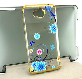 Чохол для Huawei Y5 2017 накладка Fasion Case бампер протиударний з принтом золотий