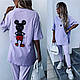 Жіночий спортивний костюм штани та кофта з мікі маусом, фото 4