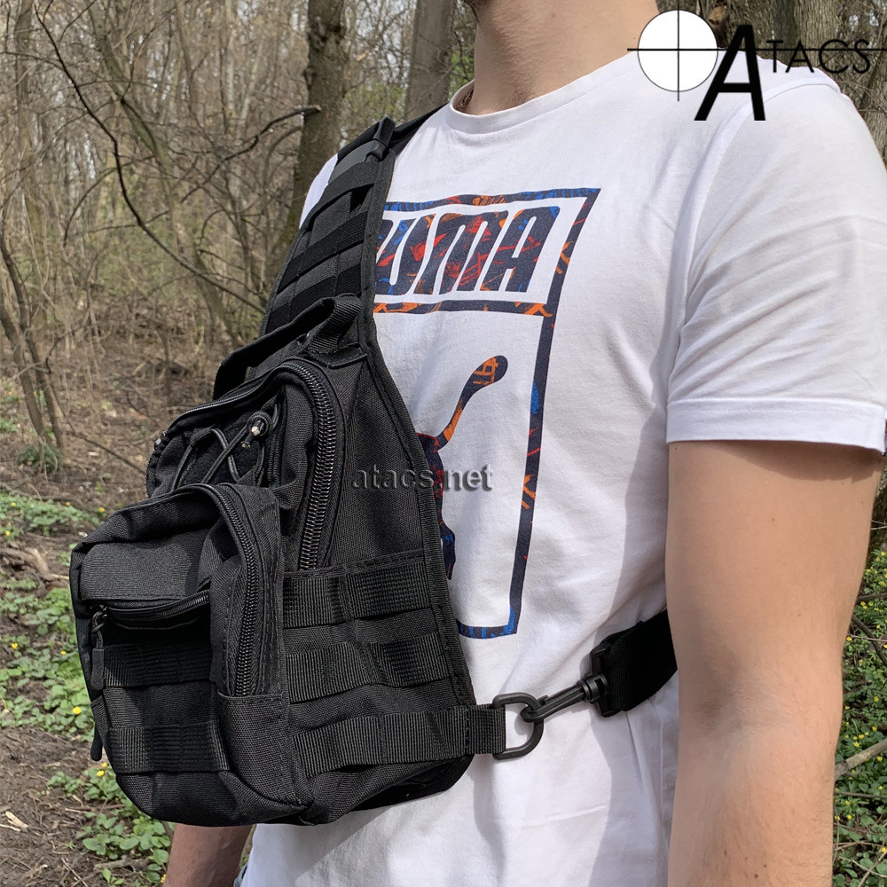 Синтетична Сумка плечова з кобурою Стрілок СП-2, чорна