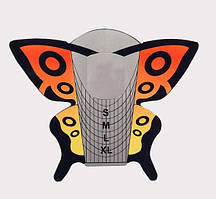 Форма для моделювання нігтів Метелик (жовтогаряча), 500 шт.