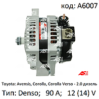 Генератор на Toyota Avensis, Corolla, Corolla Verso, 2.0 d (дизель) 2003-2009, A6007