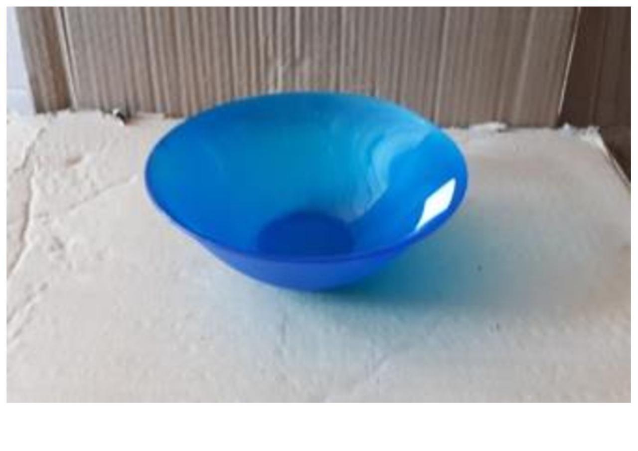 Салатник стеклянный синий 16 см - фото 1 - id-p1191585298