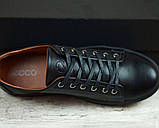 Кеди ECCO чоловічі чорні шкіряні натуральні, фото 4