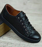 Кеди ECCO чоловічі чорні шкіряні натуральні, фото 3