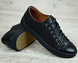 Кеди ECCO чоловічі чорні шкіряні натуральні, фото 6