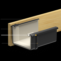 Galeco ПВХ 2 квадратний жолоб