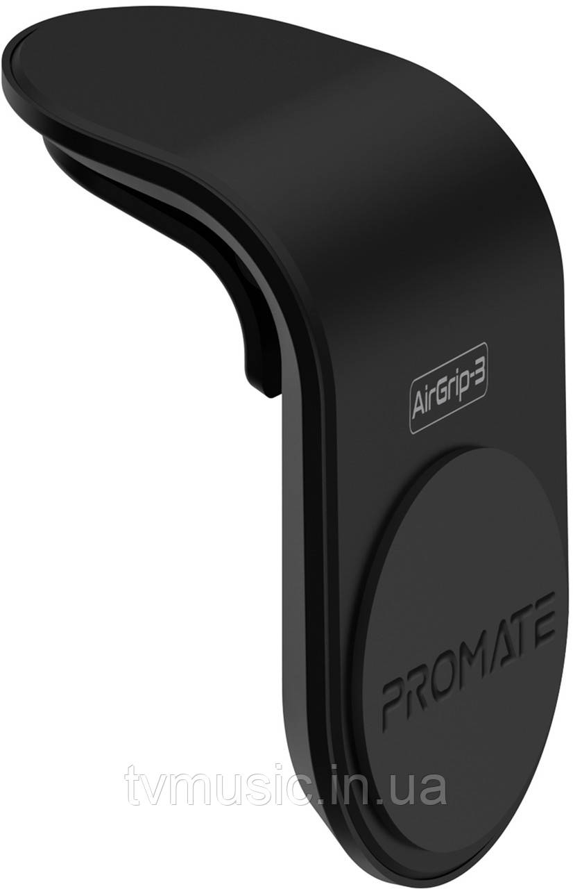 Тримач для телефона в машину Promate AirGrip-3 Black, фото 1