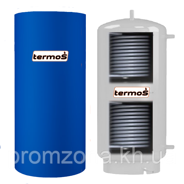 Акумулювальний бак із неіржавкої сталі TERMO-S TA-800L два теплообмінники