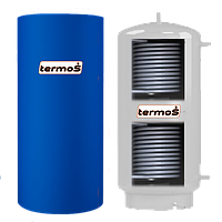 Теплоакумулятор із неіржавкої сталі TERMO-S TA-200L два теплообмінники