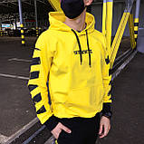 Спортивний чоловічий костюм худі штани бавовна жовтий з чорним весна літо Київ, фото 3
