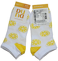 Шкарпетки дитячі літні білі з жовтим, розмір 20-22, Дюна