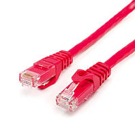 Патч-корд 2.0 м ATCOM медный красный UTP RJ45 Cat.6 1 ГБ/с литой (9215)