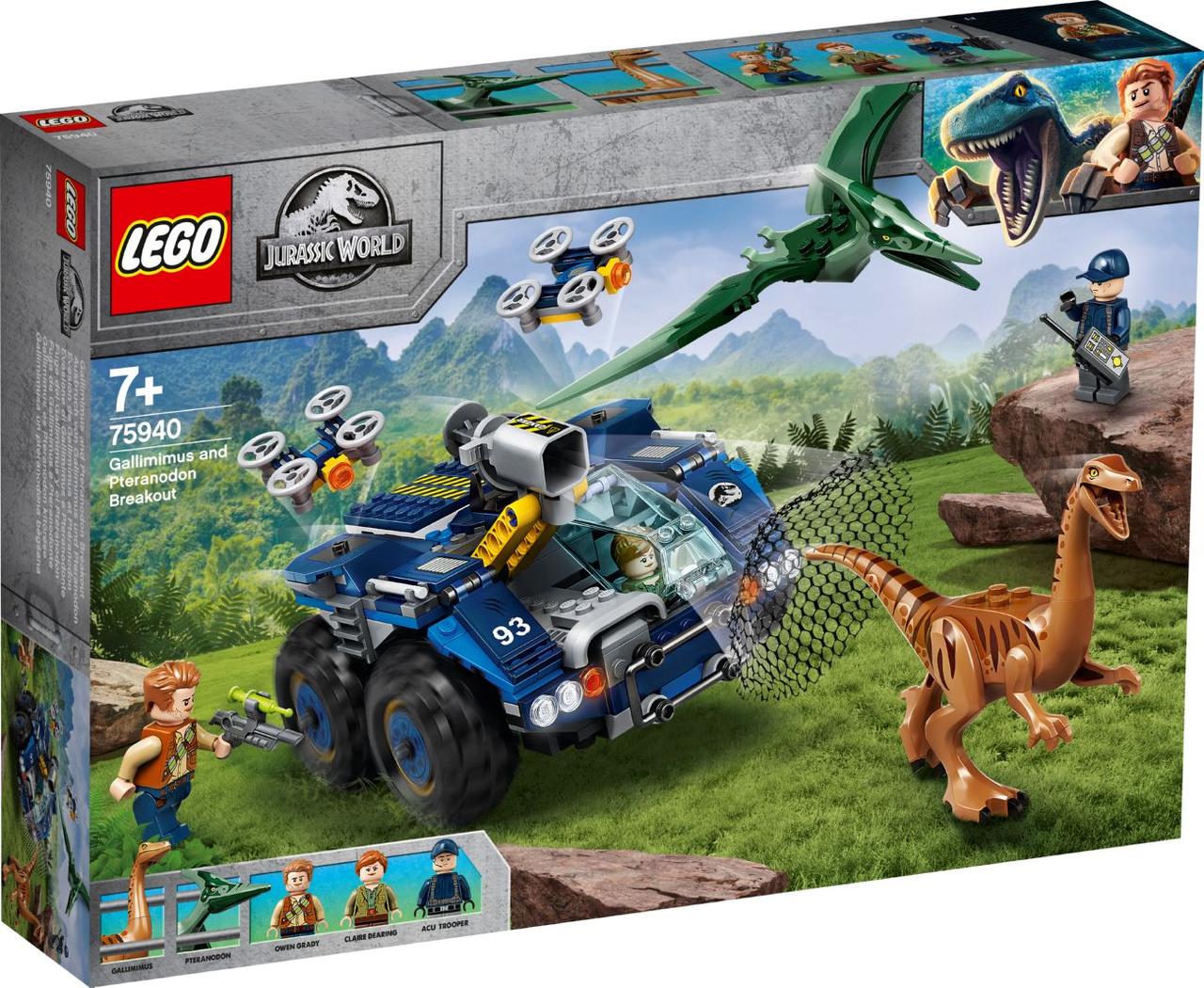 Lego Jurassic World Втеча галліміму та птеранодона 75940