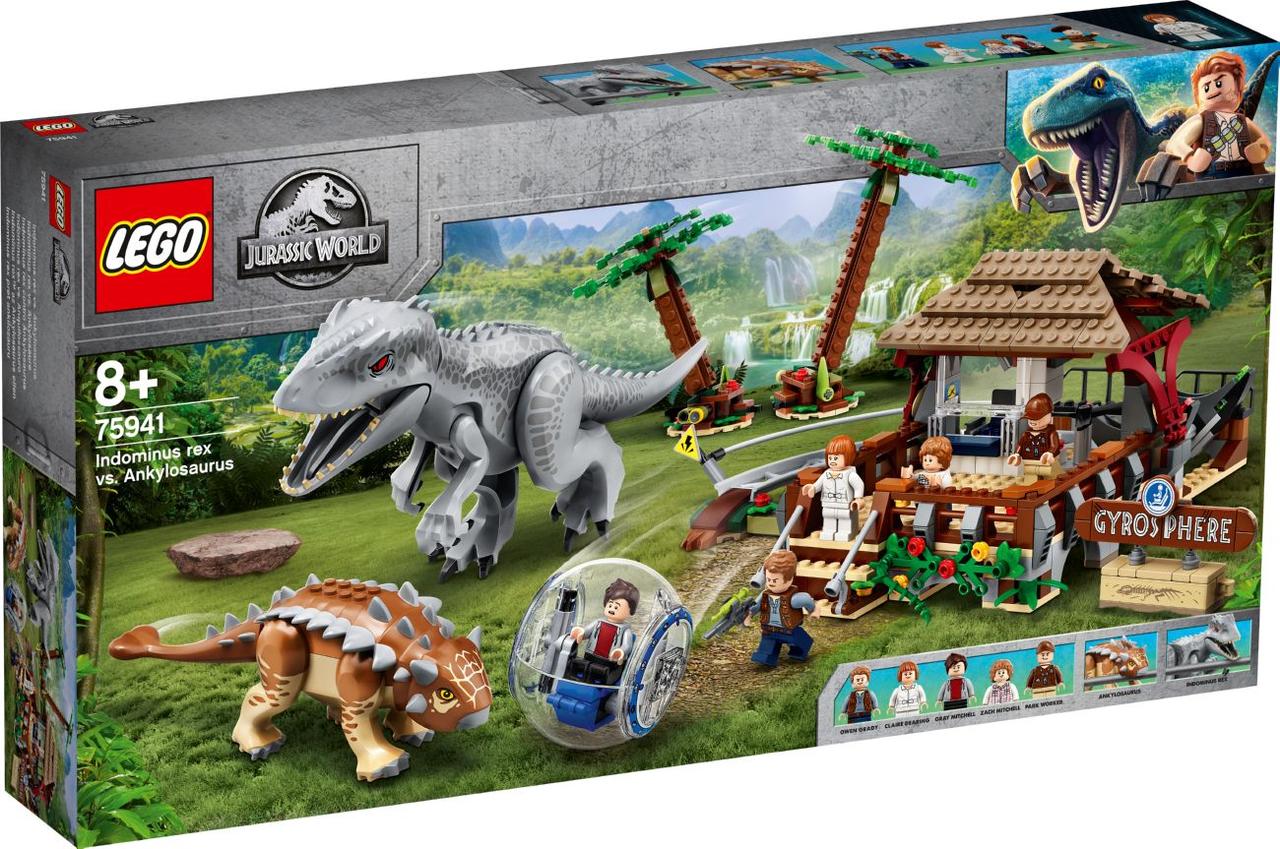 Lego Jurassic World Індомінус-рекс проти анкілозавра 75941