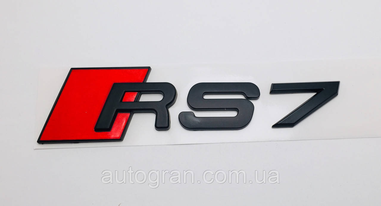 Емблема на кузов Audi RS7 чорна