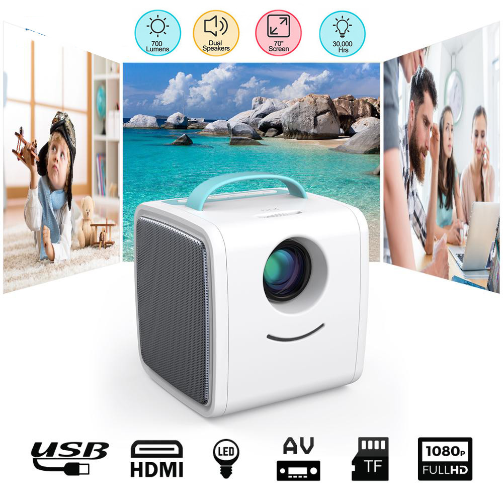 Дитячий міні портативний проектор Q2 Kids Story Projector Blue, Yellow Rose