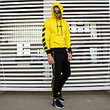 Спортивний чоловічий костюм худі штани бавовна жовтий з чорним весна літо Київ, фото 2