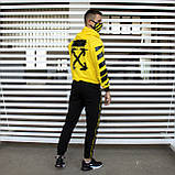 Спортивний чоловічий костюм худі штани бавовна жовтий з чорним весна літо Київ, фото 5
