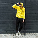 Спортивний чоловічий костюм худі штани бавовна жовтий з чорним весна літо Київ, фото 7
